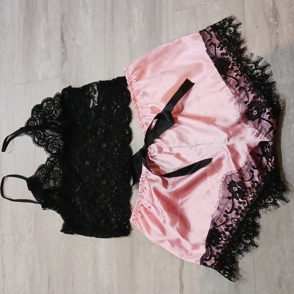 WOMEN'S Satin Lace Very Sexy Sleep Set. SIZE L. - Picture 2 of 8